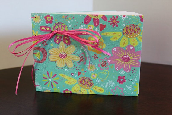 Turquoise Flower Children's Journal by A New Day Art Studio