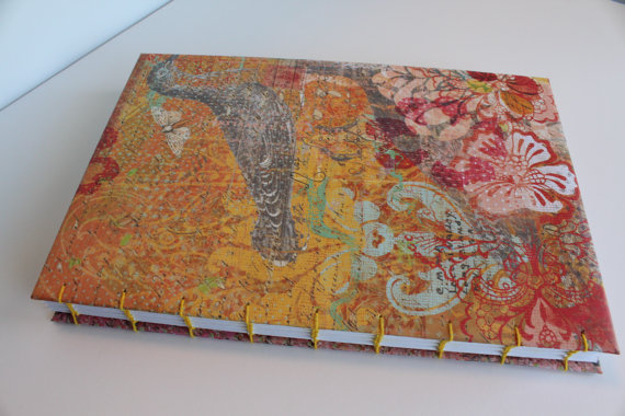 Orange Flowers Journal by A New Day Art Studio