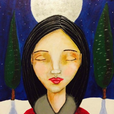Full Snow Moon Goddess Print